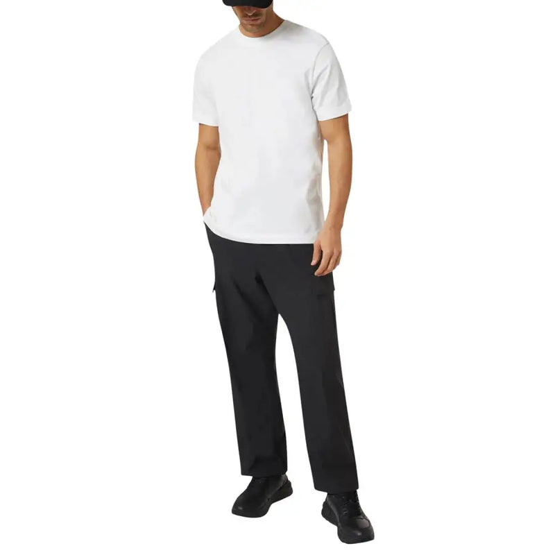 Calvin Klein Jeans men t-shirt white cotton crew-neck with short sleeves for casual wear
