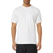 Calvin Klein Jeans men white crew-neck t-shirt with small embroidered logo on the left chest