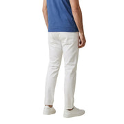 Calvin Klein Jeans men slim-fit white denim trousers with a clean modern cut ideal for casual wear