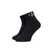 Schwarz Calvin Klein Jeans Herren-Unterwäsche-Knöchelsocken mit weißem CK-Logo am Bündchen für die Freizeit