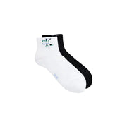 Weiße und schwarze Knöchelsocken mit bunten Stickereien Calvin Klein Logo am Ärmel von Calvin Klein Jeans Herrenunterwäsche