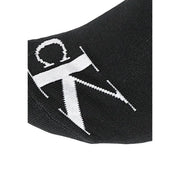 Black Calvin Klein socks featuring a bold white CK logo knitted into the fabric for men’s underwear use
