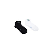 Schwarzweiß Calvin Klein Jeans Herren-Knöchelsocken mit dezentem Logo am Bündchen für die Freizeit