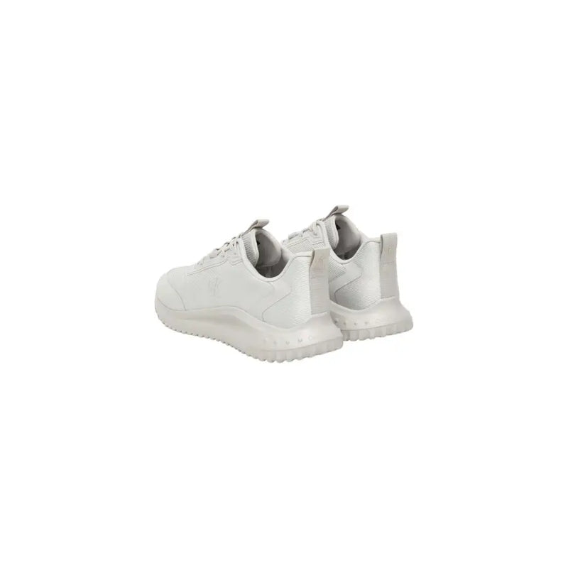 Calvin Klein Jeans men white sporty sneakers with sleek design and breathable mesh upper for athletic use
