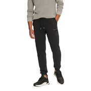 Men’s black Calvin Klein organic cotton joggers with drawstring waist and elastic cuffs