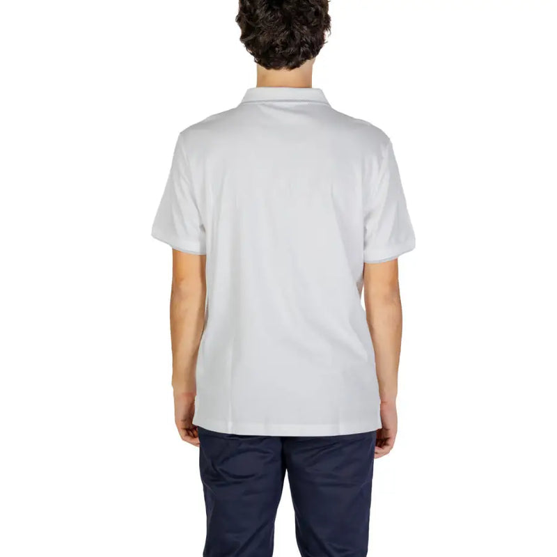 Calvin klein jeans men’s classic white polo shirt with short sleeves classic collar and 100 percent cotton fabric