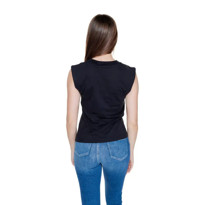 Calvin Klein Jeans Women Black Cotton Tank Top