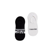 A pair of calvin klein jeans women black and white cotton no-show footie socks with logo detailing