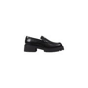 Calvin Klein Jeans womens black leather slip-on loafer with chunky sole