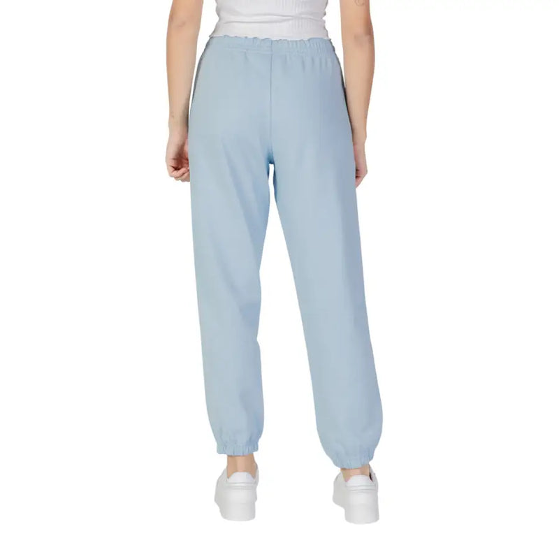 Calvin klein jeans women light blue cotton joggers with elastic waistband and ribbed cuffs