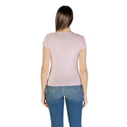 Calvin Klein Jeans pink short-sleeve women’s T-shirt with round neckline