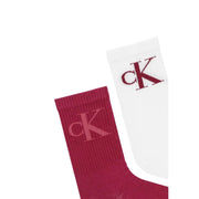 Calvin Klein red and white logo socks for women