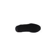 Black rubber sole with textured ribbed pattern on calvin klein jeans women slip on black polyamide sneakers