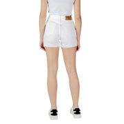 Calvin Klein Jeans women white high-waisted denim shorts with frayed hem