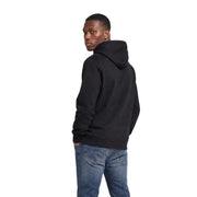 Calvin Klein men black cotton hooded sweatshirt with soft smooth fabric and classic design front view