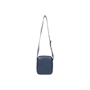 Navy blue rectangular Calvin Klein men bold logo webbing crossbody bag with adjustable strap in W18cm size