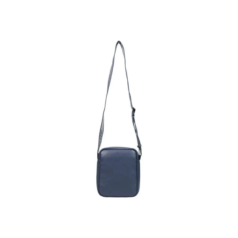 Navy blue rectangular Calvin Klein men bold logo webbing crossbody bag with adjustable strap in W18cm size