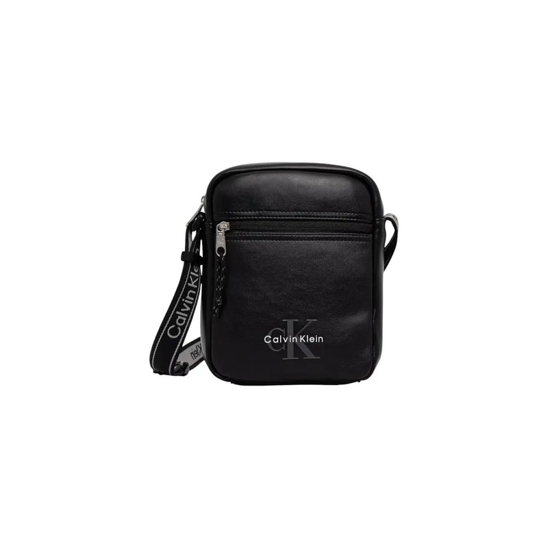 Calvin Klein men bold logo webbing reporter bag in blue with sleek minimalist design and subtle front logo