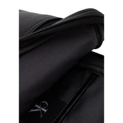 Calvin klein men bold logo webbing sling bag black with sleek minimalist design and subtle stitching details