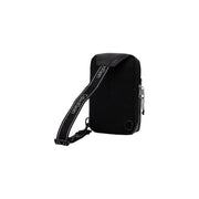 Calvin Klein men bold logo webbing sling bag black with mesh body and contrasting leather trim crossbody bag