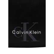 Calvin klein men bold logo webbing sling bag black leather with embossed logo and w17cm size