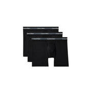 Schwarze Calvin Klein Herren-Boxershorts aus Baumwollstretch mit dezentem grauen Bund, der das Markenlogo trägt