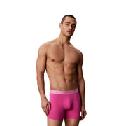 Leuchtendes Pink Calvin Klein Herren-Boxershorts aus Baumwolle mit passendem Logo-Bund, 5er-Packung