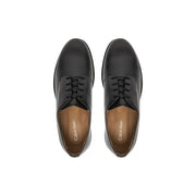 Calvin klein men leather lace up oxford shoes in elegant black leather shown from the back side