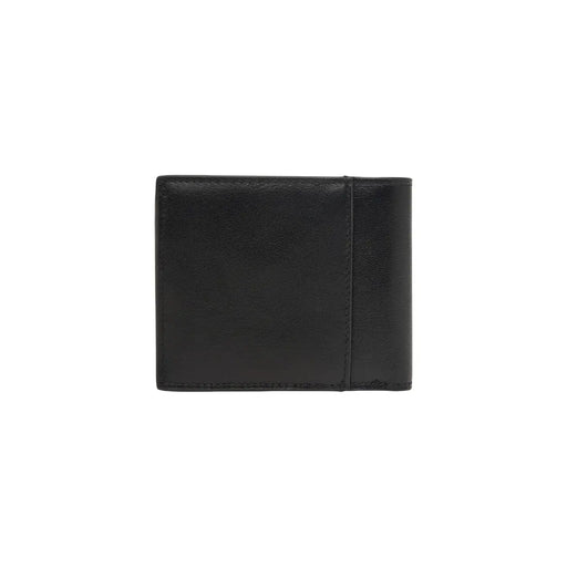 Calvin Klein Portefeuille homme en cuir noir, au design minimaliste et aux coutures précises, mesurant 11 x 9 x 2 cm.