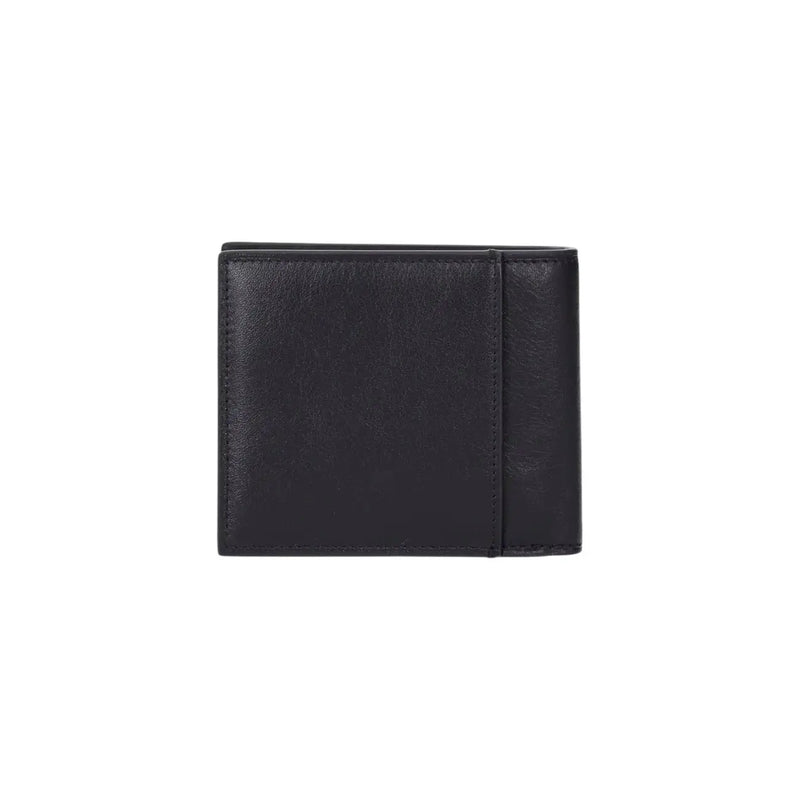 Black leather Calvin Klein men wallet with minimalist design and precise stitching for everyday use