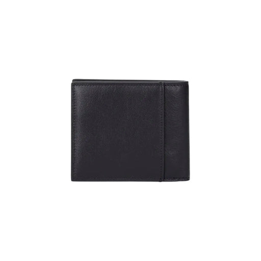 Black leather Calvin Klein men wallet with minimalist design and precise stitching for everyday use