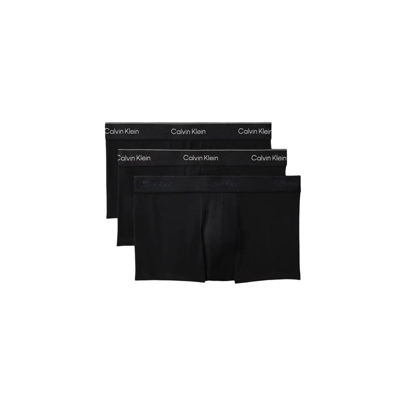 Black Calvin Klein boxer briefs with a subtle white logo band designed for men underwear