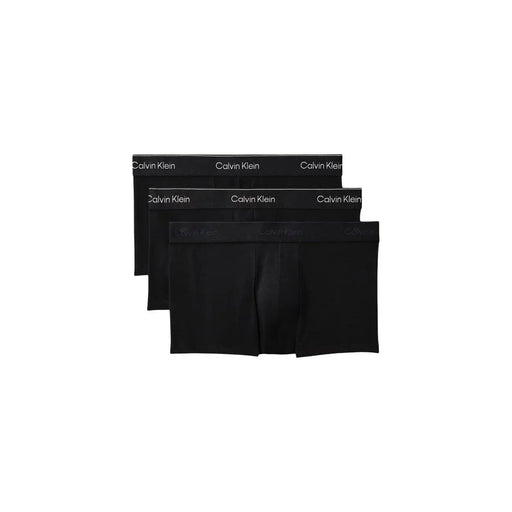 Black Calvin Klein boxer briefs with a subtle white logo band designed for men underwear
