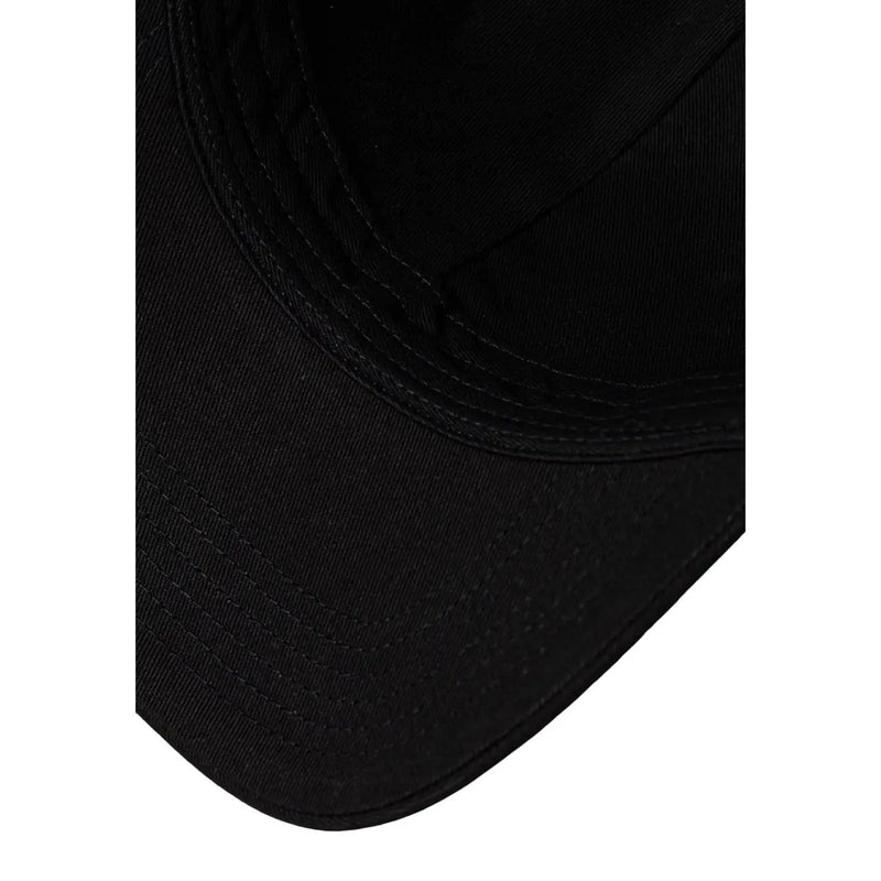 Calvin Klein men monologo black trucker cap with stitched seams cotton material and curved brim for casual wear