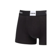 Black Calvin Klein boxer briefs with white logo waistband designed for men underwear in the Calvin Klein collection