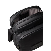 Calvin Klein men puffer utility reporter bag black nylon crossbody with sleek minimalist design and subtle stitching details