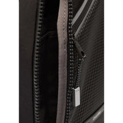 Calvin Klein men shoulder bag black polyamide with textured grid pattern and gray zipper pulls 20x36x5 cm