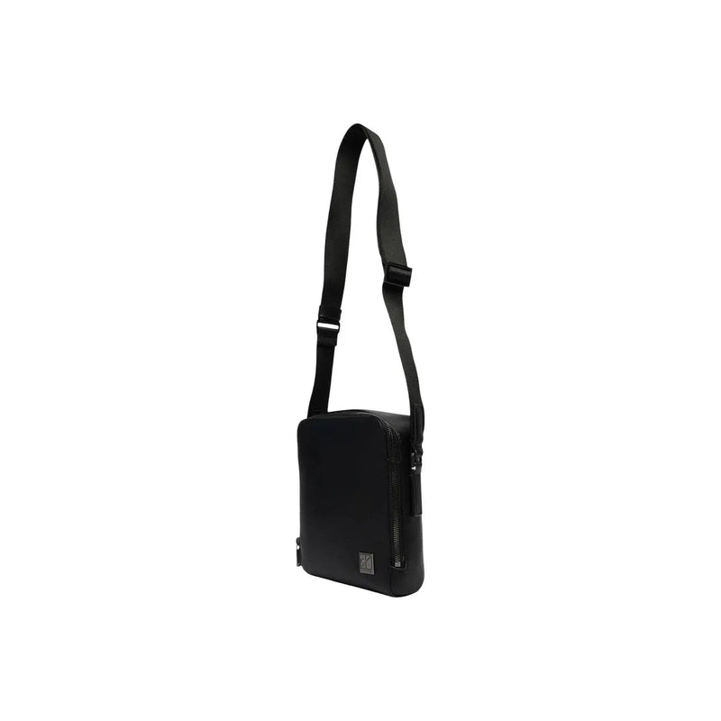 Calvin klein men shoulder bag black polyurethane crossbody bag with sleek minimalist design and adjustable strap