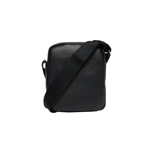 Calvin Klein Schwarze, strukturierte Herren-Umhängetasche mit elegantem, minimalistischem Design, verstellbarem Riemen und Reißverschlusstaschen