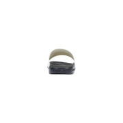 White and navy blue Calvin Klein men slide sandal with a sleek minimalist design in polyurethane material