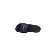 Black Calvin Klein men slide sandal with minimalist design and subtle branding on polyurethane strap HM0HM02107