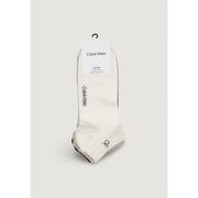 Calvin Klein men off-white sneaker socks with black trim and logo for comfortable everyday wear