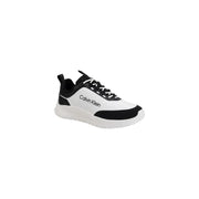 Black and white Calvin Klein men sneakers with sleek modern design polyester lace up shoes