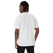 Calvin Klein men white short-sleeved crew neck cotton t-shirt suitable for casual wear