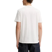 Calvin Klein men t-shirt plain white short-sleeved crew neck made from soft cotton for casual wear