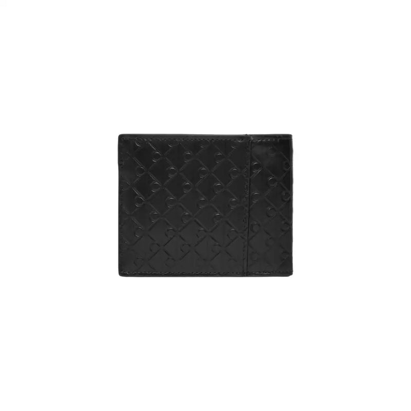 Calvin Klein men wallet in black leather with embossed diamond-patterned design for elegant style and durability