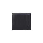 Schwarzes Leder Calvin Klein Herren-Geldbörse mit minimalistischem Design und präziser Naht für den täglichen Gebrauch