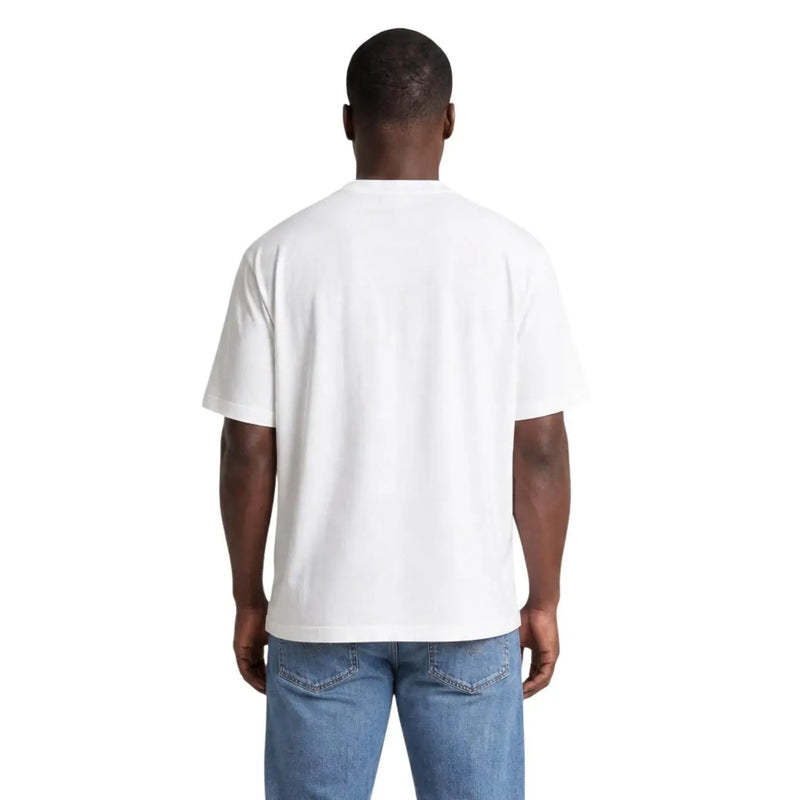 Weißes Herren-T-Shirt von Calvin Klein aus Baumwolle mit Rundhalsausschnitt, kurzen Ärmeln und weichem Stoff für die Freizeit.
