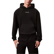 Calvin Klein Sport Sweat à capuche noir en coton pour homme avec logo blanc et poche avant