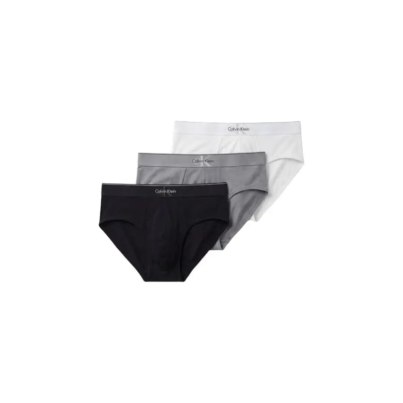Calvin klein underwear men’s briefs in black gray and white featuring soft cotton fabric for everyday comfort